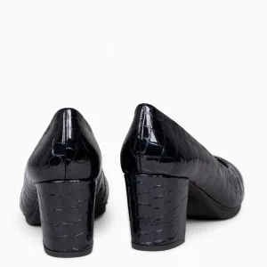 Zapatos De Fiesta<miMaO Urban S Coco – Zapatos De Tacón Con Textura De Cocodrilo Negro