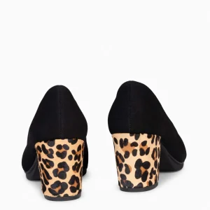 Zapatos De Fiesta<miMaO Urban S Wild - Zapatos Negros De Tacón Animal Print Leopardo