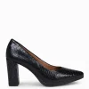 Zapatos De Fiesta<miMaO Urban Sauvage - Zapatos De Salon Con Textura De Serpiente Negro