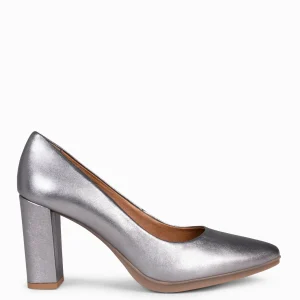 Zapatos De Fiesta<miMaO Urban Splash - Zapatos De Tacón Alto De Piel Metalizada Plata