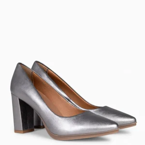 Zapatos De Fiesta<miMaO Urban Splash - Zapatos De Tacón Alto De Piel Metalizada Plata