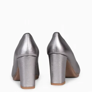 Zapatos De Fiesta<miMaO Urban Splash - Zapatos De Tacón Alto De Piel Metalizada Plata