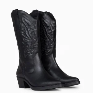 Botas<miMaO Utah - Botas Cowboy Bordado Negro