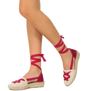 Esparto Y Alpargatas<miMaO Valenciana – Alpargata De Esparto Beige/ Roja Con Cinta