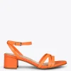 Sandalias De Tacón<miMaO Viena - Sandalias De Tiras Finas Y Tacón Bajo Naranja