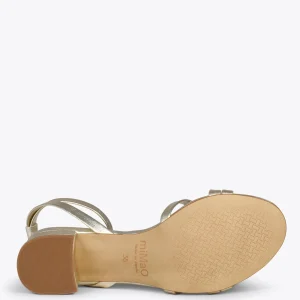 Sandalias De Tacón<miMaO Viena - Sandalias De Tiras Finas Y Tacón Bajo Dorado