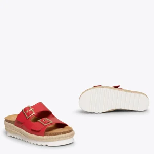 Esparto Y Alpargatas<miMaO Yute Sandalias De Plataforma De Esparto Rojas Bio