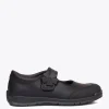 Zapato<miMaO Zapatos Colegiales Nina "Merceditas" Con Flor En Piel Negro