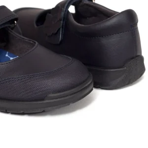 Zapato<miMaO Zapatos Colegiales Nina "Merceditas" En Piel Azul Marino