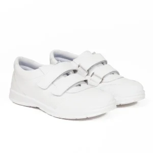Zapato<miMaO Zapatos Colegiales Niños Deportivos Escolares Piel Lavable Blanco