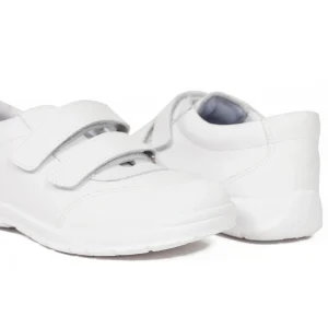 Zapato<miMaO Zapatos Colegiales Niños Deportivos Escolares Piel Lavable Blanco