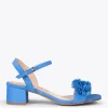 Sandalias De Tacón<miMaO Zinnia – Sandalias De Fiesta Con Adorno Floral Azul