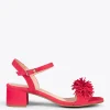 Sandalias De Tacón<miMaO Zinnia – Sandalias De Fiesta Con Adorno Floral Rojo