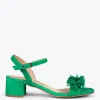 Sandalias De Tacón<miMaO Zinnia – Sandalias De Fiesta Con Adorno Floral Verde