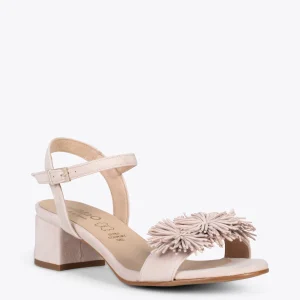 Sandalias De Tacón<miMaO Zinnia – Sandalias De Fiesta Con Adorno Floral Nude