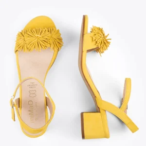 Sandalias De Tacón<miMaO Zinnia – Sandalias De Fiesta Con Adorno Floral Amarillo