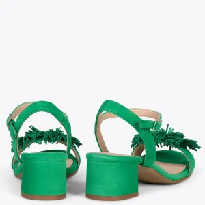 Sandalias De Tacón<miMaO Zinnia – Sandalias De Fiesta Con Adorno Floral Verde