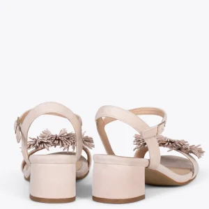 Sandalias De Tacón<miMaO Zinnia – Sandalias De Fiesta Con Adorno Floral Nude